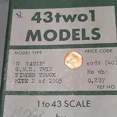 Gwr O Gauge Twin Timber Truck Kit Abs • £10