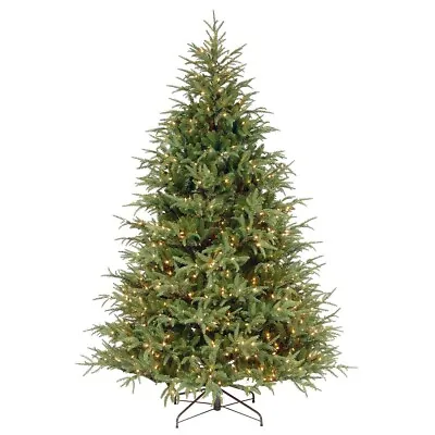 National Tree Company 7.5 Ft Pre-Lit 'Feel Real' Artificial Full Christmas Tree • $325