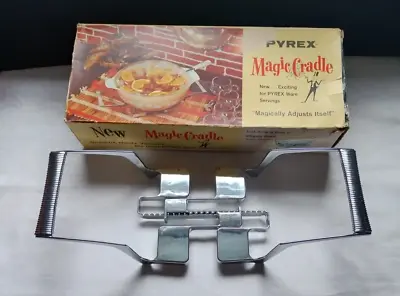 Vintage Pyrex No. 78 Adjustable Magic Cradle Metal Casserole Carrier Handles • $22