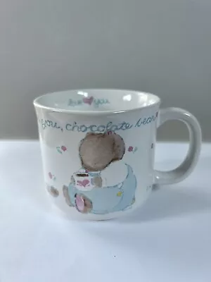 Vintage Michel & Company - Love You Chocolate Bear Ceramic Kids Cup • $25