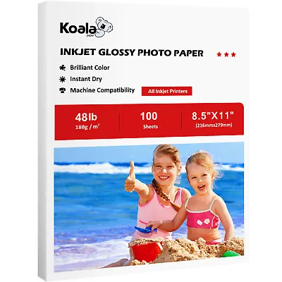 Koala Inkjet Photo Printer Paper 8.5x11 Glossy 48lb 5000 Sheets BULK • $450