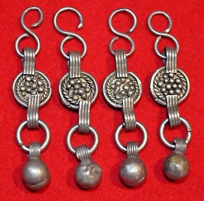 Antique Ethiopian Handmade Metal Pendant Beads W Dangles Ethiopia African Trade • $42.24