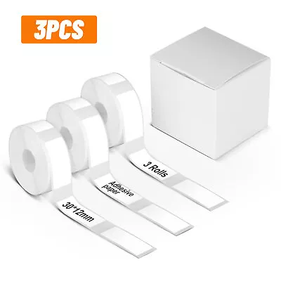 3 Rolls 30mm*12mm Direct Thermal Labels Printing Paper For Desktop Label Printer • $10.98