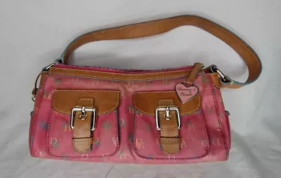 Vintage Dooney & Bourke Pink Barrel DB Satchel/Handle Handbag Enamel Pink Heart • $20