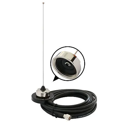 VHF 155-174MHz NMO Antenna Magnetic Mount MINI RG58 Cable For Mobile Radio • $23.90