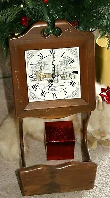 Antique Vintage New England Clock Company Home To Thanksgiving Clock • $189