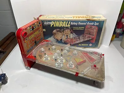 Vintage Marx Toy Electric Battery Powered Pinball Game With Original Box • $105