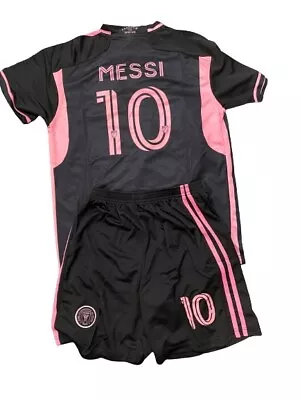 Leo Messi Away Jeesey Set Size Xl Youth 28  Black  • $29.99