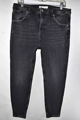 Zara Man Skinny Slim Stretch Jeans Mens Size 34 Black Meas. 34x26.5 • $22.99