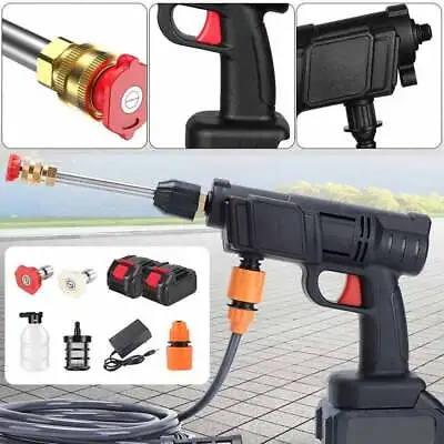 £36.70 • Buy Portable Cordless Car High Pressure Washer Jet Water Wash Cleaner Gun+2 Battery，