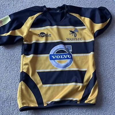 Wasps Fc Rugby Shirt Medium Boys Childs Kids Youths B17 • £10