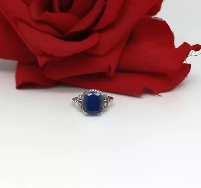 Sterling Silver NWOT STS Blue Lapis Lazuli  Ring Size 6  2.64g  CAT RESCUE • $19.99