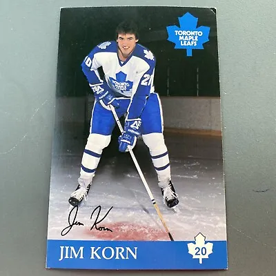 JIM KORN  Vintage 1980s Official Toronto Maple Leafs NHL Hockey Postcard Photo • $9.38