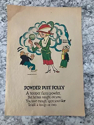 Vinegar Valentine “Powder Puff Polly” 7”x10” Vintage Lithograph Original • $13.49