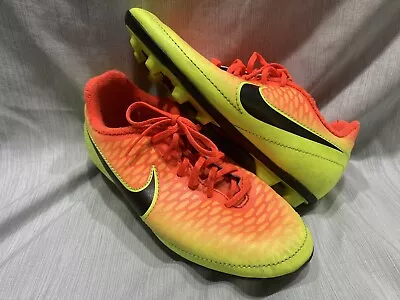 Nike Magista Onda FG Youth Soccer Cleat Size 1.5 NEON Yellow Orange Kids • $7.99