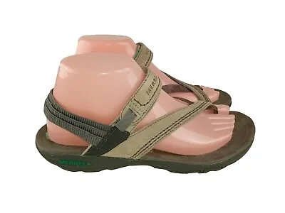 Merrell Mimosa Drizzle Sport Sandals Womens 8 Beige/Gray/Teal • $21.24