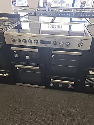 Beko KDVC100X 100cm Electric Range Cooker 5 Burners A/A Stainless Steel • £699