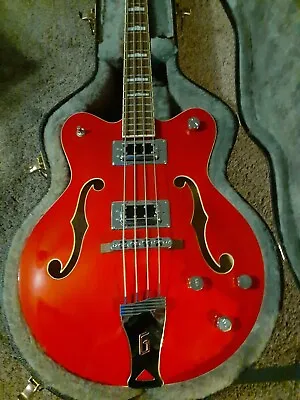 Gretsch G5442BDC Electromatic Hollow Body 30  Short Scale Bass - Transparent Red • $1200