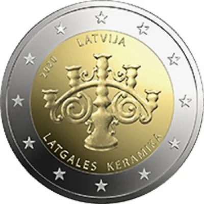 LATVIA - 2 € Euro Commemorative Coin 2020 - Latgalian Ceramics UNC • $3.99