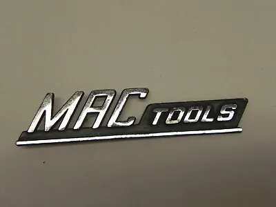 Vintage Mac Tool Box Metal Die Cast Emblem Logo Badge Chrome/Black Genuine • $69.99