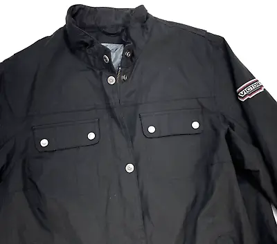 Victory Motorcycles Full Zip Snaps Pockets Lined Jacket Womans M Black Fitted • $59.76