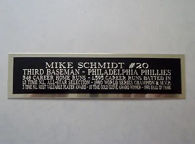 Mike Schmidt Phillies Autograph Nameplate For Your Baseball Jersey Case 1.5 X 6 • $6.50