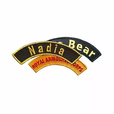 £3.90 • Buy Personalised Curved Name Embroidered Patches Sew Iron On Jeans Badge Club