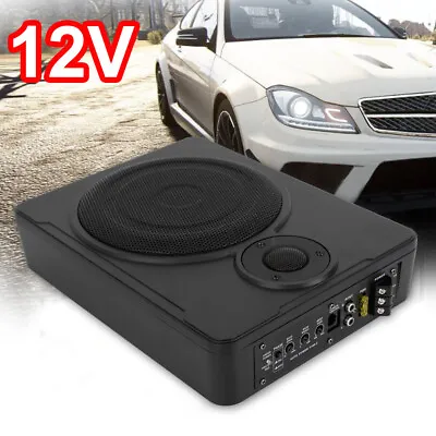 8'' Slim Active Car Audio Subwoofer Under Seat Power Supper Bass Sub Box 600W • $79