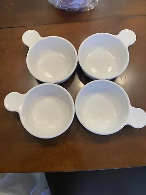 Set Of 4 WHITE Corning Ware GRAB IT Bowls W Handles Soup Cereal P 150 B EXCLT • $32.99