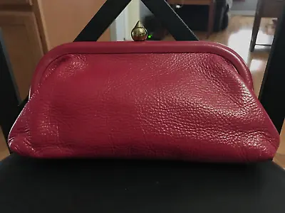 Vintage Roger Van S. Red Pebbled Leather Clutch Purse Bag - Gorgeous Condition • $127.50