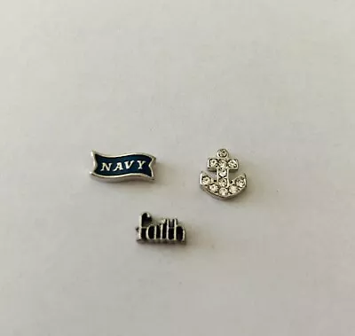 Origami Owl Authentic Lot Of Charms (3) United States Navy Anchor Faith • $16.99