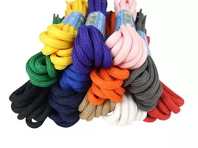 Round Strong Shoelaces Bootlaces - 6 Lengths - 7 Colours - Free Uk P&p! • £3.49