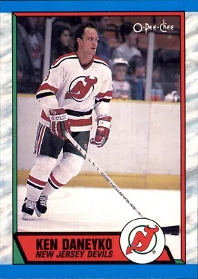 1989-90 O-Pee-Chee Canada #243 Ken Daneyko RC ROOKIE NEW JERSEY DEVILS • $1.89