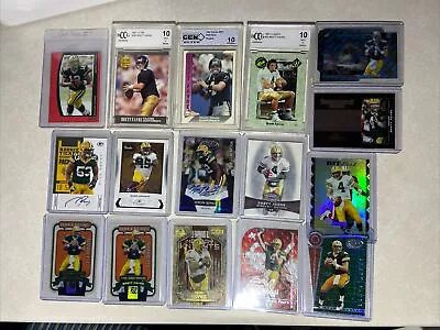 Green Bay Packers 16 Card Lot AUTOS NUMBERED GRADED BRETT FAVRE AARON RODGERS • $44.99