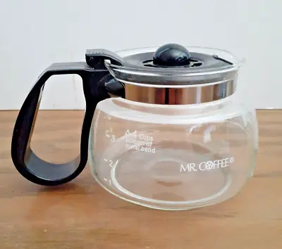 Genuine Mr. Coffee 4 Cup Coffee Maker Replacement Glass Carafe CLEAN 3 7/8  Tall • $12.99