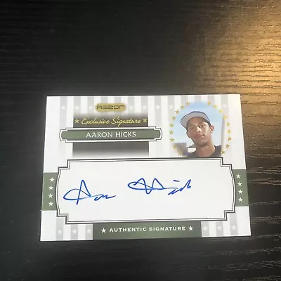 2008 Razor Signature Series Exclusives Autographs #ES12 Aaron Hicks • $3.99