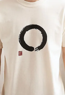 £14.99 • Buy Japanese T Shirt Enso Circle Japan Calligraphy Buddhism Buddhist Yoga Womens Men
