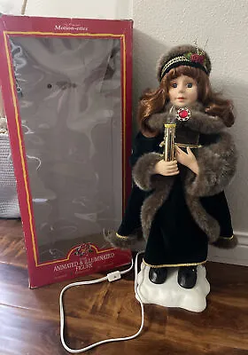 Vintage 1996 Telco Motionettes Christmas Caroler Animated Lighted 24” Girl Doll • $79.99