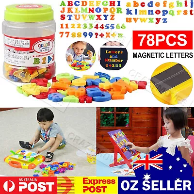 78PCS Magnetic Numbers Letters Alphabet Learning Toy Fridge Magnets Kid Gift • $11.85