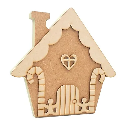 Freestanding Layered Christmas Gingerbread House Shape MDF Wood Craft Blank Gift • £4.55