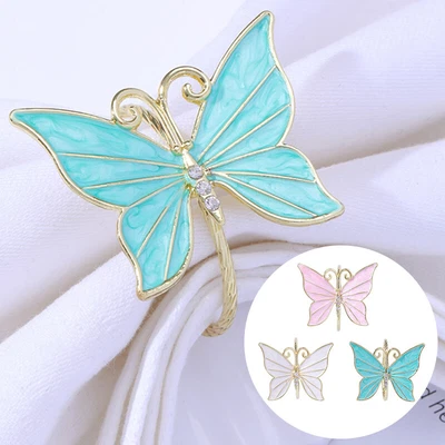 £2.51 • Buy 1Pc Butterfly Napkin Rings Napkin Holder Buckles Dinner Table Party Banquet
