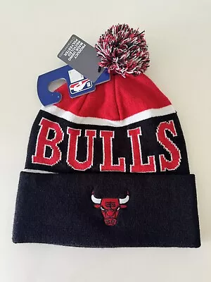 BNWT NBA Chicago Bulls Official Licensed Beanie Bobble Hat Adult One Size • £7.95