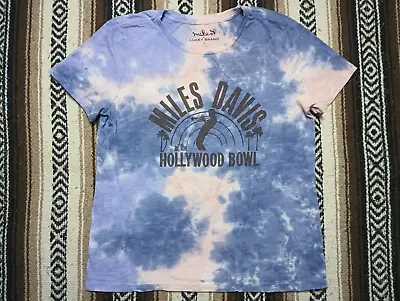 Miles Davis T Shirt Womens L Tie Dye Live At Hollywood Bowl Retro Lucky Brand • £21.84