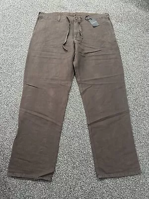 Jaeger Mens Brown Cotton Jeans - W40 L32 • £27.99