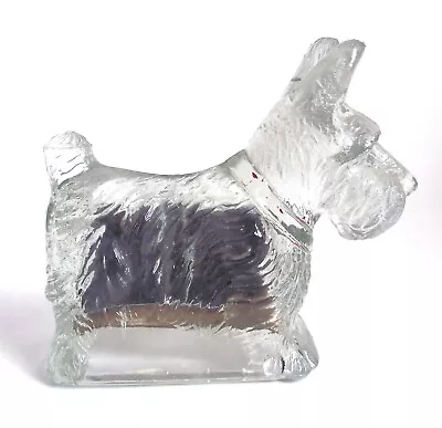 Old Sealed Scotty Dog Terrier Figural Glass Candy Container T H Stough Label Vtg • $29