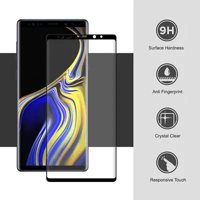 Samsung Galaxy S8  Note 8 Note 9 Premium Full Screen Tempered Glass 9H Black • $6.90