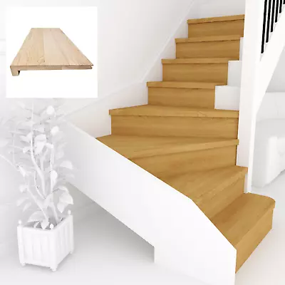 £580.20 • Buy Oak Staircase Steps Cladding System 13 Straight Treads With Nosing 40mm