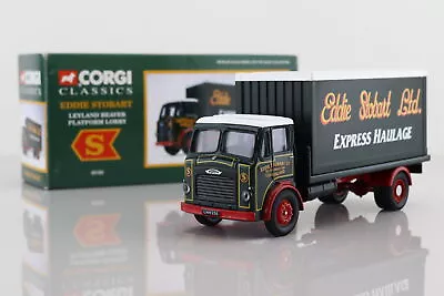 Corgi 25102; Leyland Beaver Flatbed W Container Eddie Stobart; Excellent Boxed • £11.99