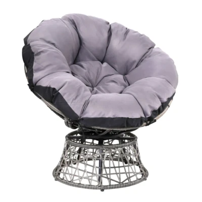 $167.21 • Buy Gardeon Outdoor Papasan Chairs Lounge Setting Patio Furniture Wicker Grey