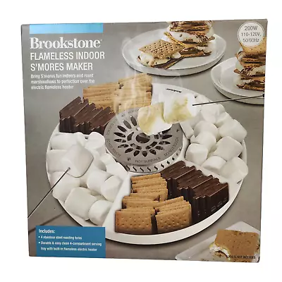 Brookstone Smores Maker Tabletop Indoor Flameless Electric Kit 4 Trays And Forks • $25.63